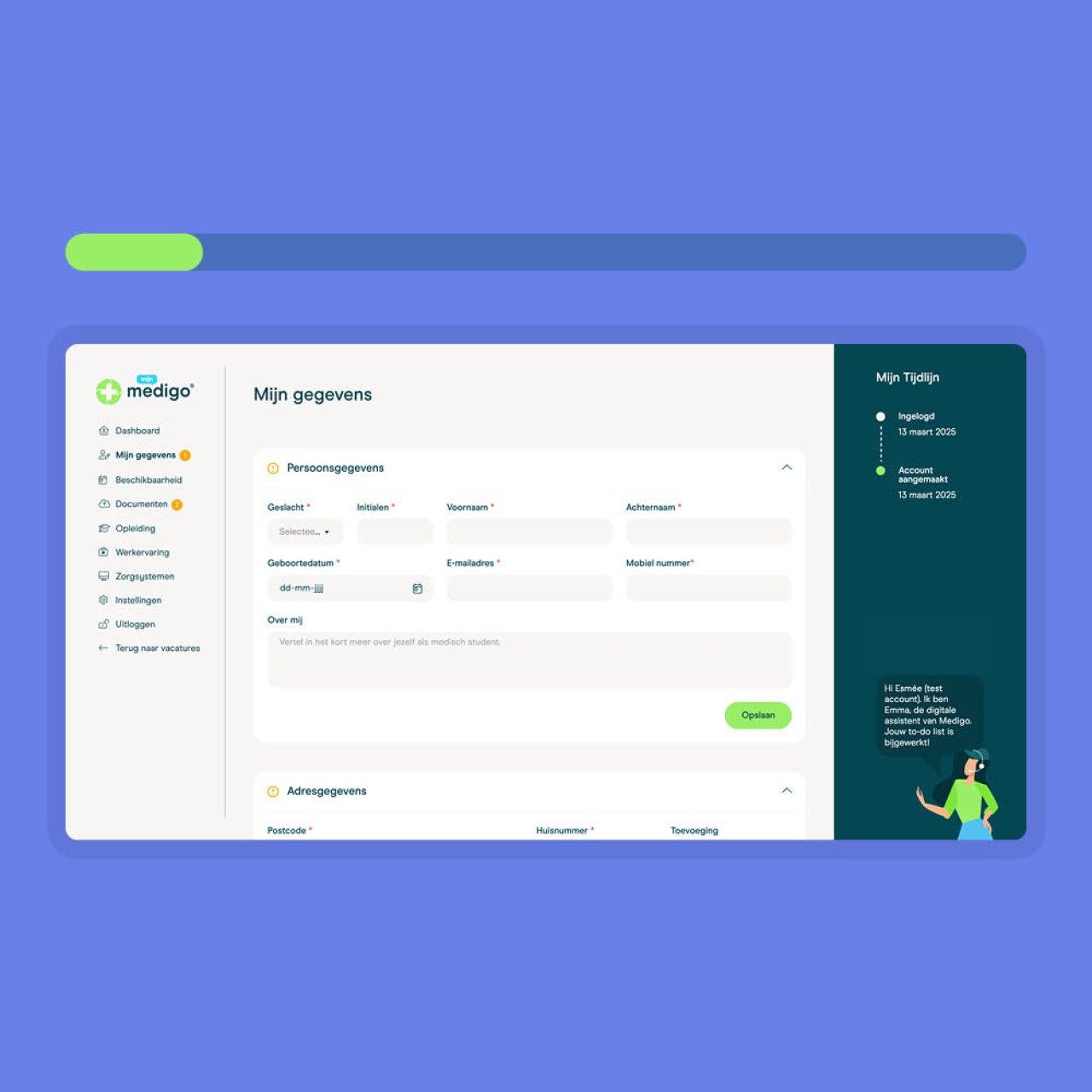 Medigo medisch student stappenplan bijbaan profiel aanmaken stap 1 Medigo medisch student stappenplan bijbaan profiel aanmaken stap 1